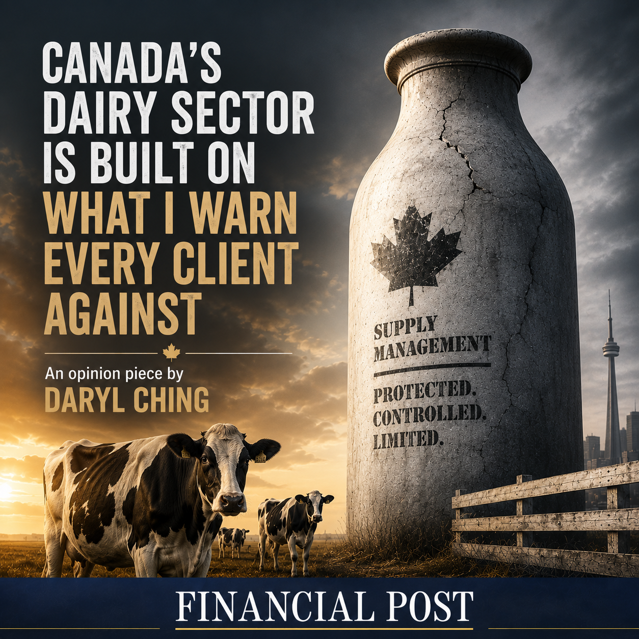 Canada’s dairy sector is built on what I warn every client against